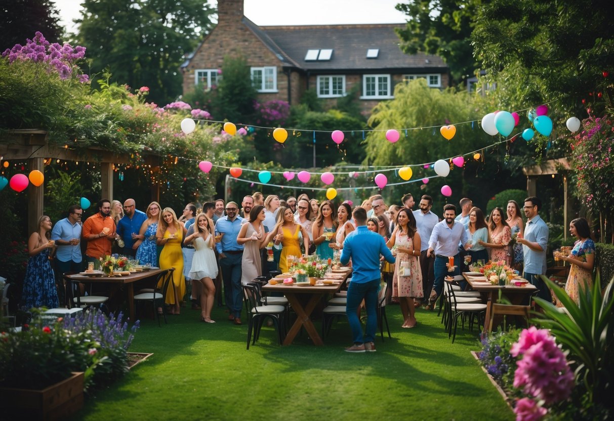 Throw a huge party in the garden for all friends and acquaintances